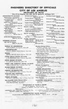 Engineers Directory of Officials - City of Los Angeles, Los Angeles and Los Angeles County 1949